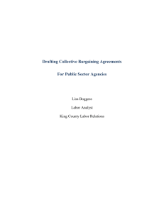 Drafting Collective Bargaining Agreements For Public Sector Agencies