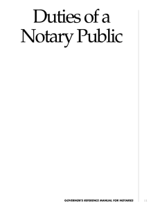 Duties of a Notary Public