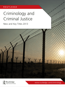 Criminology and Criminal Justice 2013 (US)
