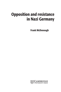 Opposition and resistance in Nazi Germany