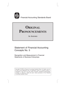 FASB Statement No. 5, Accounting for Contingencies