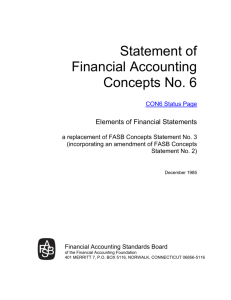 Statement of Financial Accounting Concepts No. 6