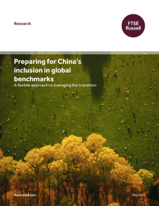 Preparing for China's inclusion in global benchmarks