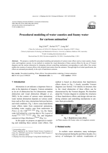 Procedural modeling of water caustics and foamy water for cartoon
