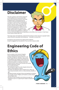 Engineering Code of Ethics Disclaimer