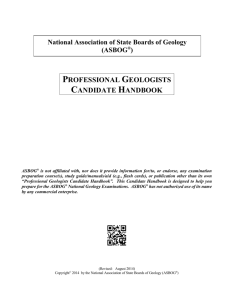 professional geologists candidate handbook