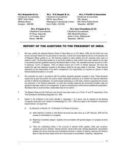 report of the auditors to the president of india