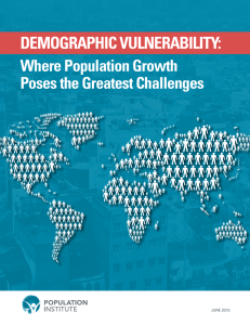 Demographic Vulnerability: Where population growth poses the