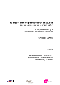 The impact of demographic change on tourism