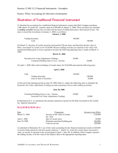 Illustration of Traditional Financial Instrument