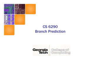 CS 6290 Branch Prediction