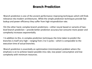 Branch Prediction