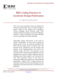 Xilinx, HDL Coding Practices to Accelerate Design Performance