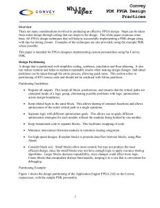 White Paper Convey PDK FPGA Design Practices