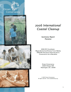 2006 International Coastal Cleanup Summary Report Panama