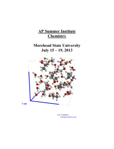 AP Chemistry - Morehead State University