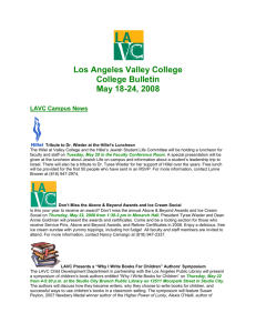 LAVC College Bulletin - May 18-24, 2008