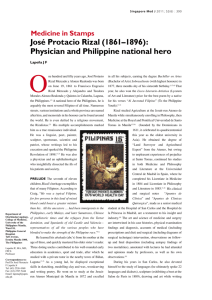 José Protacio Rizal (1861–1896): Physician and Philippine national