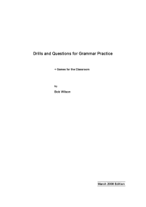 Drills and Questions for Grammar Practice