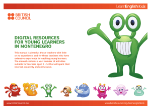 DIGITAL RESOURCES FOR YOUNG LEARNERS IN MONTENEGRO