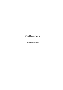 On dialogue