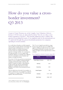 How do you value a cross- border investment? Q3 2013
