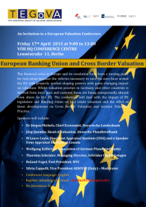 European Banking Union and Cross Border Valuation