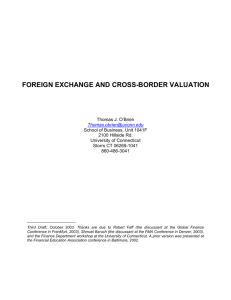 foreign exchange and cross-border valuation