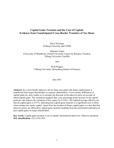 Capital Gains Taxation and Cross-border M&As