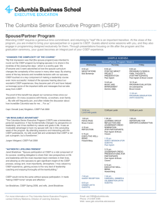 The Columbia Senior Executive Program (CSEP)
