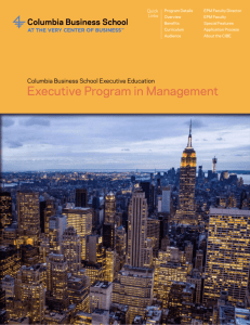 Executive Program in Management