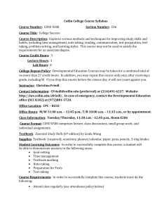 Collin College Course Syllabus