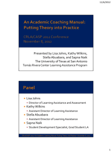 Presented by Lisa Johns, Kathy Wilkins, Stella Abuabara, and