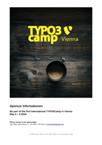 Sponsoring info - TYPO3Camp Vienna 2016