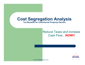 Cost Segregation Analysis - Cost Segregation Advisor, LLC