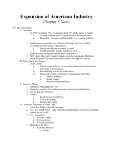 Expansion of American Industry Chapter 6 Notes