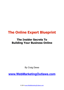 The Online Expert Blueprint