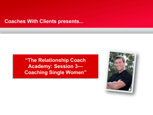 Coaches With Clients presents... “The Relationship Coach Academy