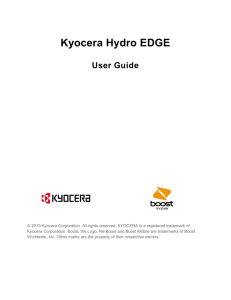 Kyocera Hydro Edge Manual