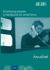 Employing people: a handbook for small firms