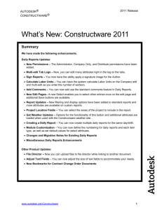 What's New: Constructware 2011
