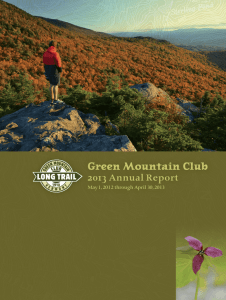 2013 Annual Report - Green Mountain Club