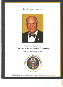 Todman, Terence Alphonso (Career Ambassador)