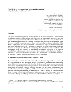 The Mexican Supreme Court's - Unidad de Igualdad de Género del