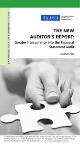 the new auditor's report