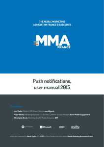 Push notifications, user manual 2015