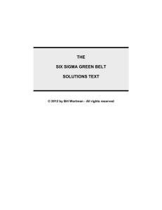 the six sigma green belt solutions text