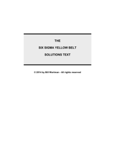 the six sigma yellow belt solutions text