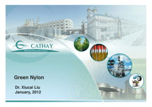 Cathay green nylon keynote speech Dr Liu Jan 2012