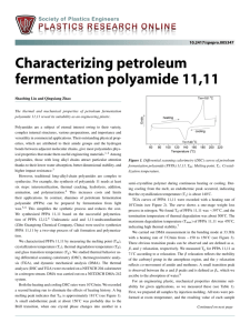 Characterizing petroleum fermentation polyamide 11,11
